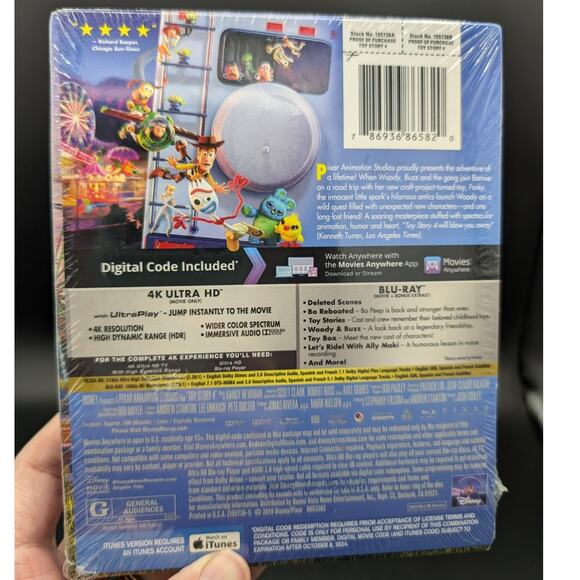 Disney Pixar Toy story 4 Movie Blu-Ray 4K Ultra HD Limited Edition Digital Code - Picture 2 of 6